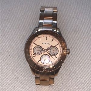 Fossil rose gold watch